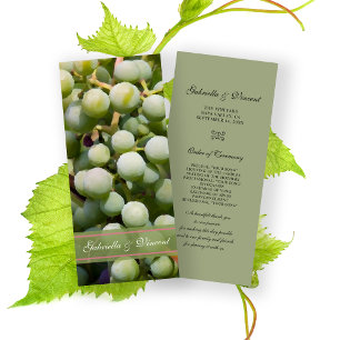 Bröllopsprogrammet grönt Druvor Vineyard Program