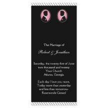 Bröllopsprogrammet Groom Silhouettes Gay färgat