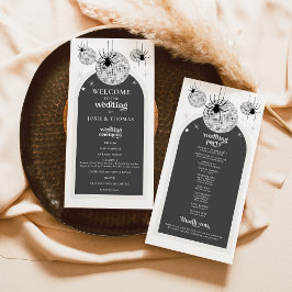 Bröllopsprogrammet Halloween Retro Disco Spiders