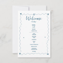 Bröllopsprogrammet Hand plockade Scribble-illustra