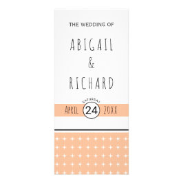 bröllopsprogrammet hand plockade typografi reklamkort