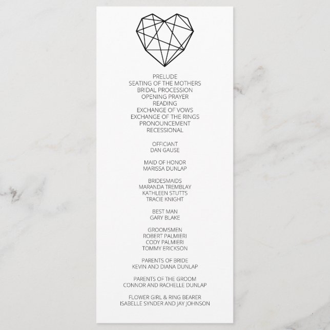 Bröllopsprogrammet Hörtsträngar Program (Framsida)