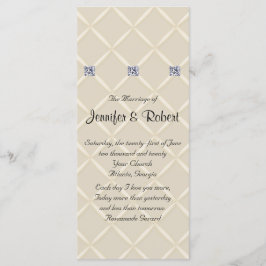 Bröllopsprogrammet Ivory Quilted Bling Diamonds Po Program