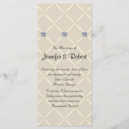 Bröllopsprogrammet Ivory Quilted Bling Diamonds Po Program