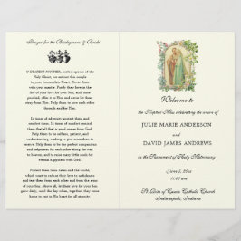 Bröllopsprogrammet Katolsk latinsk massa i blommig