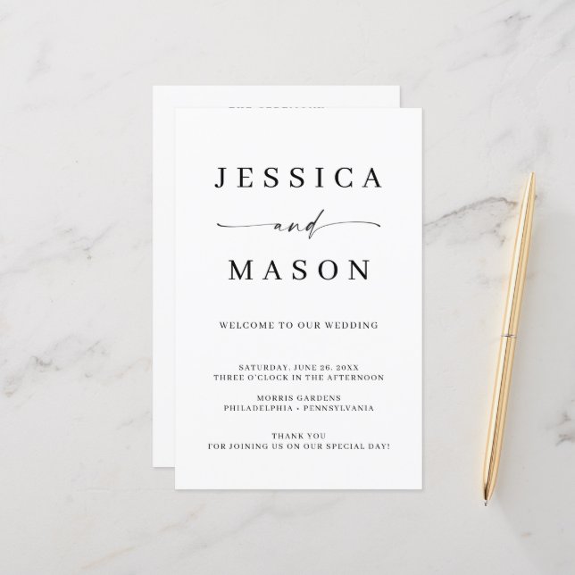 Bröllopsprogrammet Klassisk elegance Budget (Fram/Back In Situ)