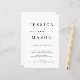 Bröllopsprogrammet Klassisk elegance Budget