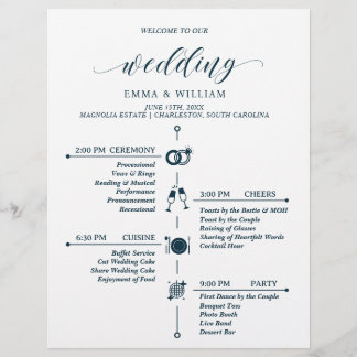 Bröllopsprogrammet Klassisk tidslinje