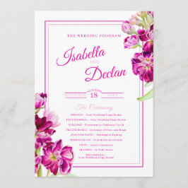 bröllopsprogrammet lagrar rosa program