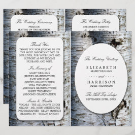 Bröllopsprogrammet land Rustic Birch Träd