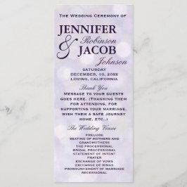 Bröllopsprogrammet Lavender Bokeh Highlights Program