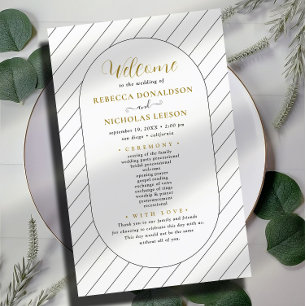 Bröllopsprogrammet Led Script Calligraphy