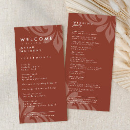 Bröllopsprogrammet LushSienna Elegant Damask LushS