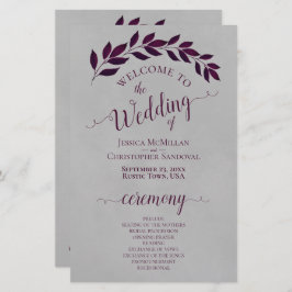 Bröllopsprogrammet magenta Lila Löv budget