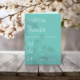 Bröllopsprogrammet Minimalistisk Grönt Program