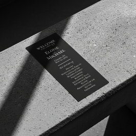 Bröllopsprogrammet Minimalistisk handskriven elega