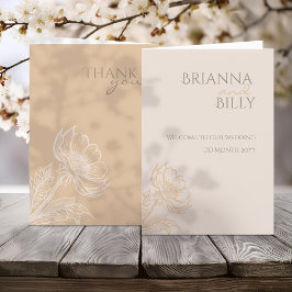 Bröllopsprogrammet Minimalistiskt, jordnära Blommi Program