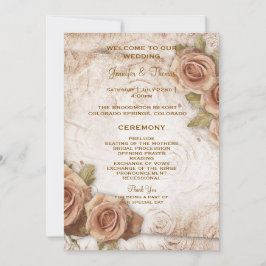 Bröllopsprogrammet Mjuk Färgad Ro