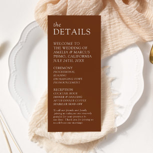 Bröllopsprogrammet Modern och elegant typografi Reklamkort