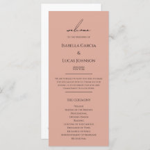 Bröllopsprogrammet Modern Personlig Photo