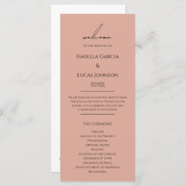 Bröllopsprogrammet Modern Personlig Photo