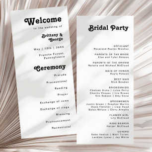 Bröllopsprogrammet Modern Retro Lettering Program