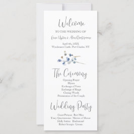 Bröllopsprogrammet Modern Wildblomma