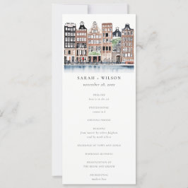 Bröllopsprogrammet Nederländska kanalen i Amsterda Inbjudningar