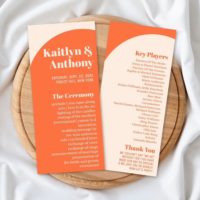 Bröllopsprogrammet Nostalgic Charm Retro Reklamkort (Skapare uppladdad)