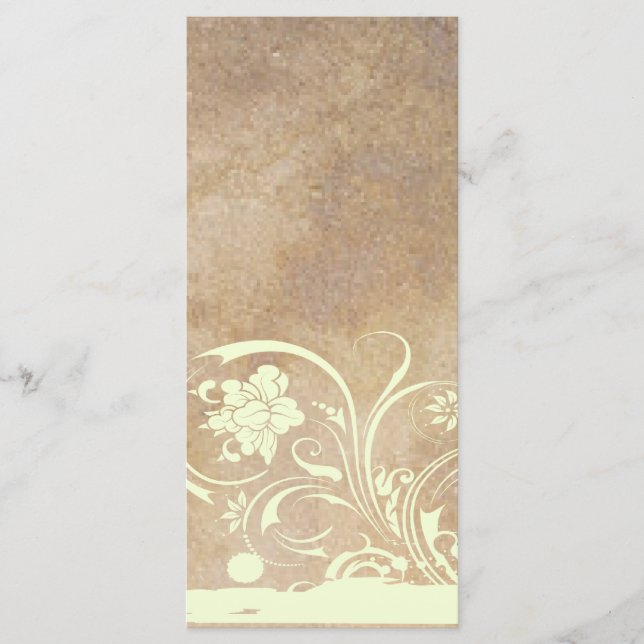 Bröllopsprogrammet Old Parchment Shabby chic Program (Framsida)