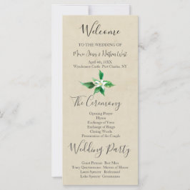 Bröllopsprogrammet orange Blommar