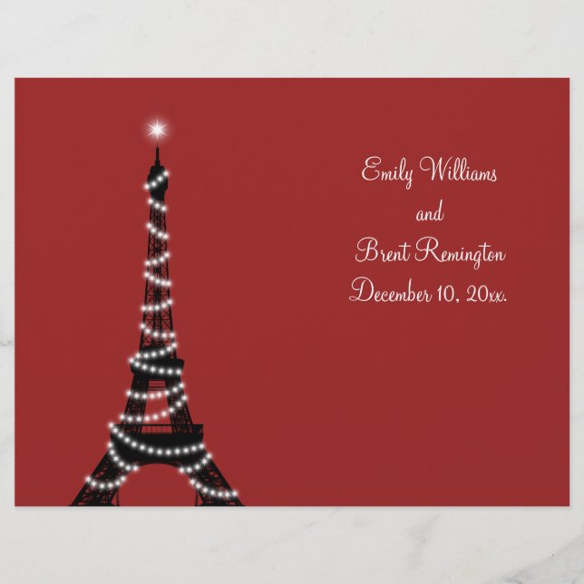 Bröllopsprogrammet Paris Ljus (Framsida)