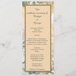 Bröllopsprogrammet Pastel Wildblomskugga och menyn Program