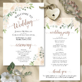 Bröllopsprogrammet  Peach Boho Blommigt Budget