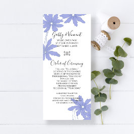 Bröllopsprogrammet Periwinkle Blue Daisys Program