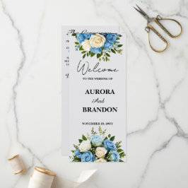 Bröllopsprogrammet personlig med Blommigt Design Program