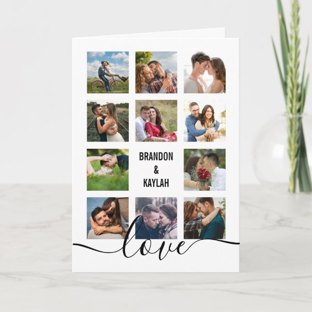 Bröllopsprogrammet Photo Collage White Program (Framsida)