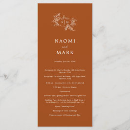 Bröllopsprogrammet Pumpkin Vines Program