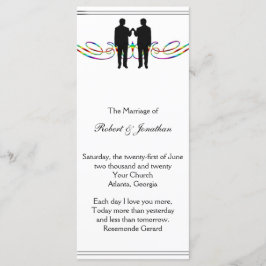 Bröllopsprogrammet Rainbow Elegance Groom Gay Program