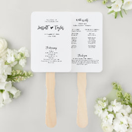 Bröllopsprogrammet Romantic Loely Heart Script