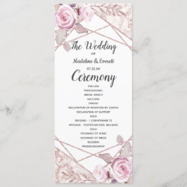 Bröllopsprogrammet Rosa Marble Ram Flora Program