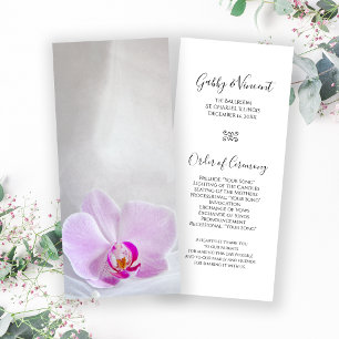 Bröllopsprogrammet rosa Orchid och Möhippa Veil Program
