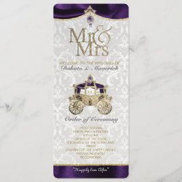 Bröllopsprogrammet royal Fairytale Inbjudningar