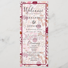 Bröllopsprogrammet Rustic Earth Blommigts Program