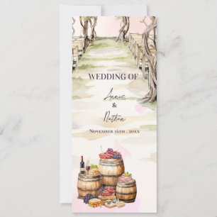 Bröllopsprogrammet Rustic Grapevine-Inspired Winer Inbjudningar