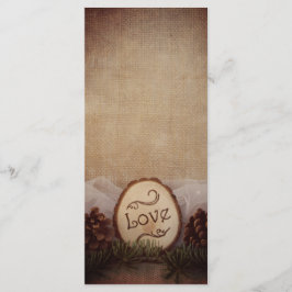 Bröllopsprogrammet Rustic Gräs Woodland Program