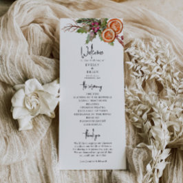 Bröllopsprogrammet Rustic jul Program