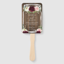 Bröllopsprogrammet Rustic Romantic Greenery Mason