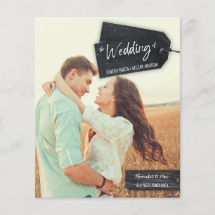 Bröllopsprogrammet Rustic Scrapbook Photo