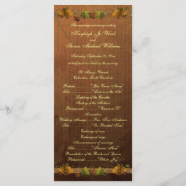 Bröllopsprogrammet Sång vid hösten Program